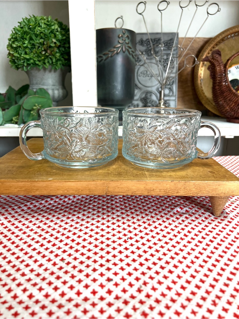 Princess house crystal fantasia soup mugs replacement